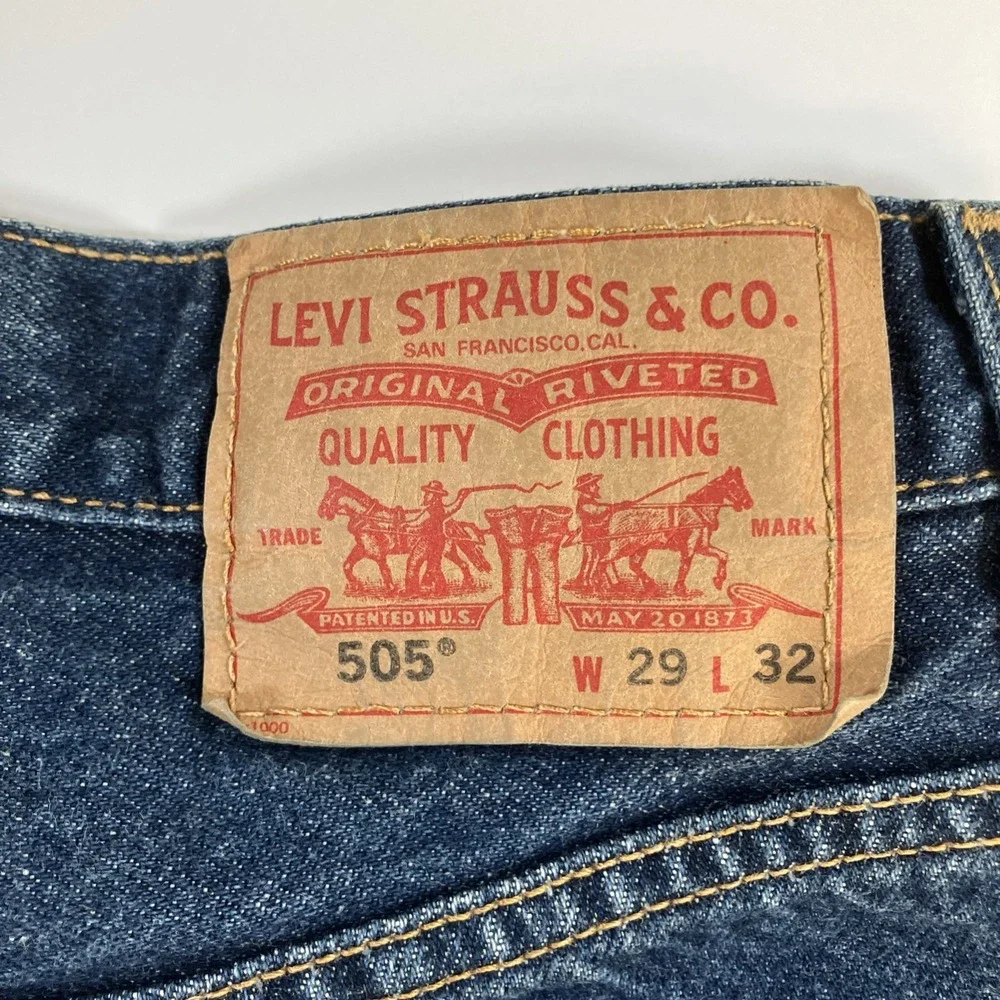 Vintage Levi's 505 Regular Fit Jeans Mens 29x32 Medium Wash Y2K
